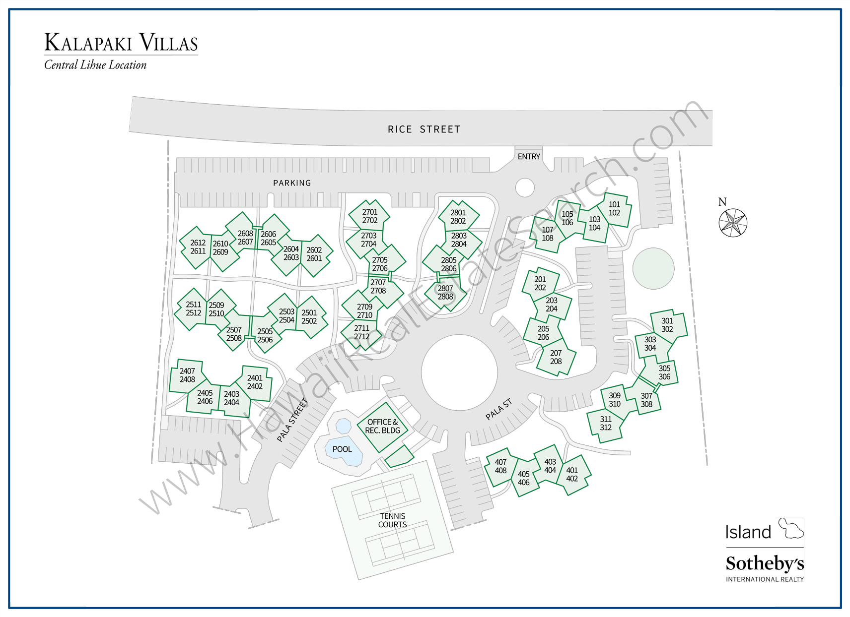 Kalapaki Villas Map